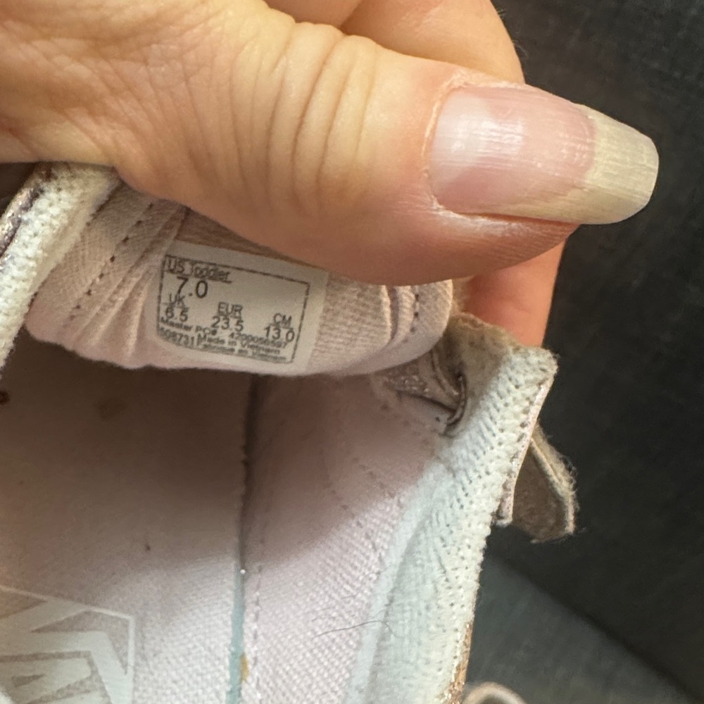 Vans Glittery Pink Kids Sneakers - Picture 5 of 6